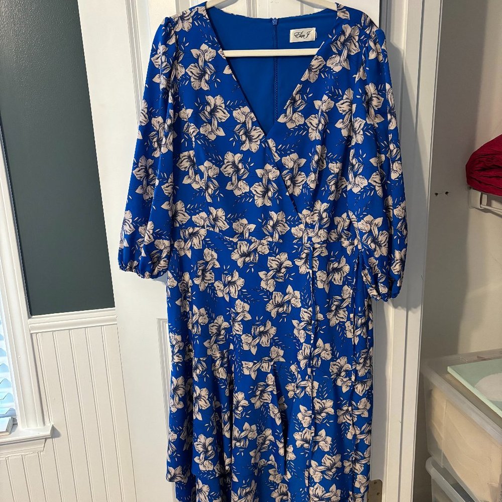 Eliza J Faux Wrap Maxi Dress